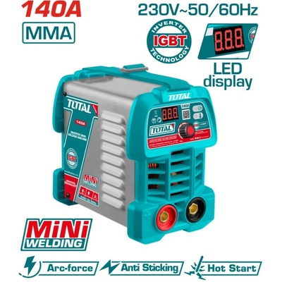 TOTAL Апарат инверторен total, mma, 15 - 140 a (tl tw214049e)
