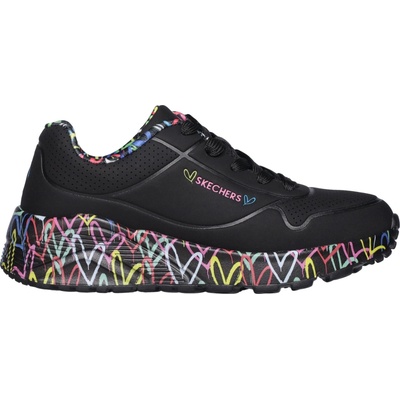 Skechers detská voľnočasová obuv UNO LITE LOVELY LUV čierna mix