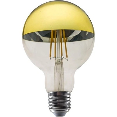 Diolamp zrcadlová žárovka G95 8W/230V/E27/2700K/900lm/180° zlatý vrchlík PALA958WWDIMG