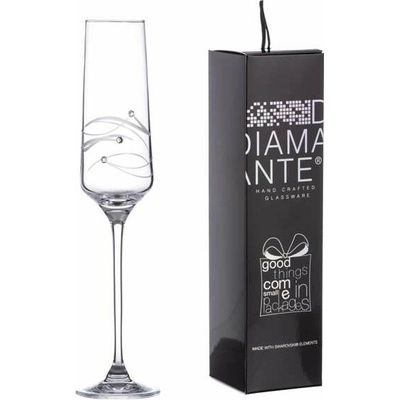 Diamante Spiral Swarovski poháre na sekt 190 ml
