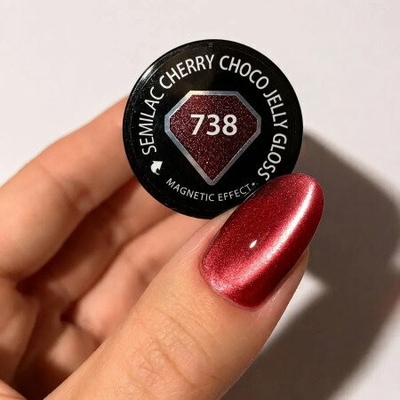 Semilac gél lak 738 Cherry Choco Jelly Gloss 7 ml