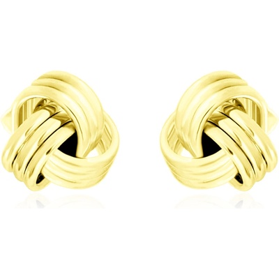 Gemmax Zlaté náušnice Uzlíky na puzetu GLEYN-02857