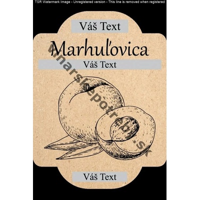 Etiketa marhuľovica vz8