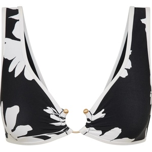 Seafolly Дамско бикини горнище Seafolly Mayflower Ring Front Tank Bikini top - Black - размер 32 (EU) (150-6644-0111)