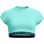 Speedo Къса блуза Speedo Solid Logo Elastic Crop Top - Arctic Glass
