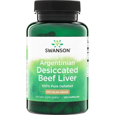 Swanson Beef Liver 500 mg 120 kapslí