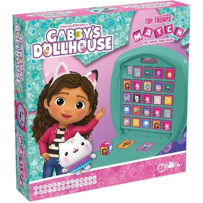 Игра с карти и кубчета Top Trumps Match - Gabby's Dollhouse (WM04252)