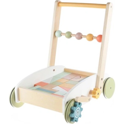 Zopa Дървена количка с кубчета, Wood