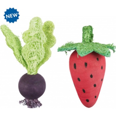 TRIXIE set of wooden toy - Забавни дървени играчки от дърво за зайци, морски свинчета и други малки гризачи, 6см. /9 см