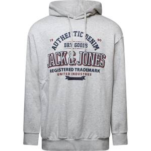 JACK & JONES Суичър Jack and Jones Plus Size Logo Hoodie - White