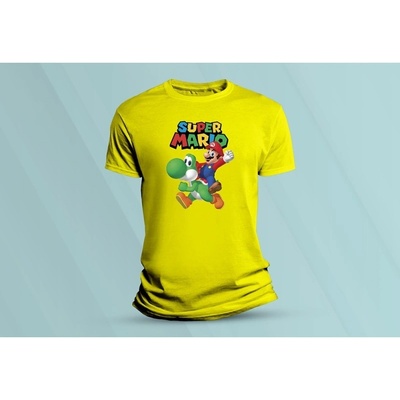 Sandratex dětské bavlněné tričko super mario 6 žlutá
