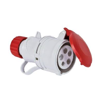 Трифазен червен евро контакт fanton argo 71125 - cee, 3p+n+e, 32a, 400v, 5p, ip44 (71125)