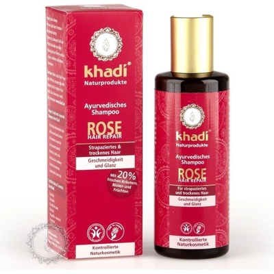 Khadi reparačný šampón pre poškodené vlasy Ruže 210 ml
