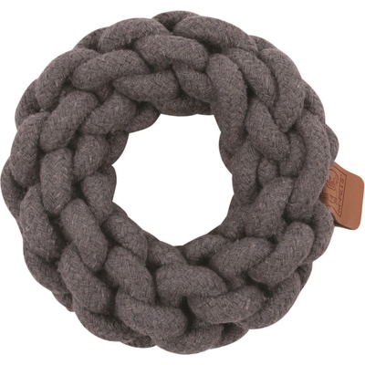 M Pets Coto bavlnená hračka kruh sivý 13 cm