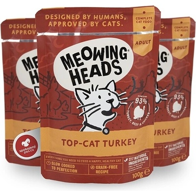 Meowing Heads Top Cat Turkey 4 x 100 g