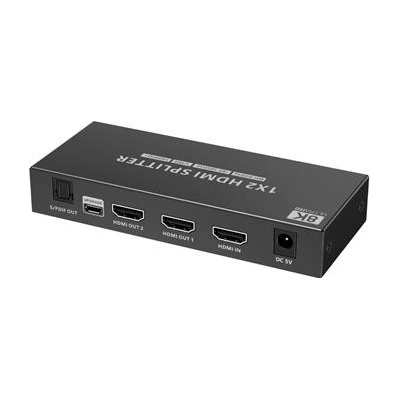 PremiumCord HDMI 2.1 splitter 1-2 porty, 8K@60hz, 4K@120Hz, 1080p, HDR+ KHSPLIT2M – Zboží Živě