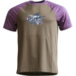 Zimtstern Мъжка фланелка с къс ръкав за колоездене Zimtstern Riderz MTB Tee S/S Cycling jersey - Military Olive / Berry (056-3323-0212)