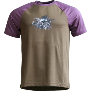 Zimtstern Мъжка фланелка с къс ръкав за колоездене Zimtstern Riderz MTB Tee S/S Cycling jersey - Military Olive / Berry (056-3323-0212)