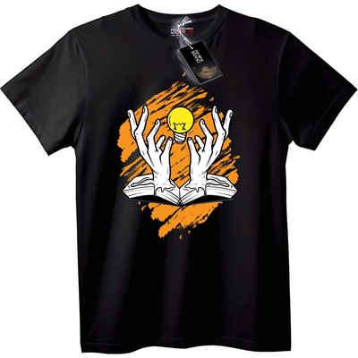 NOONEBRAND Тениска Идея & Знание - L, Black