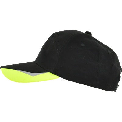 Sara Workwear Черна шапка с козирка и сигнален елемент Comfort Plus (1-14-620-25-27-1)