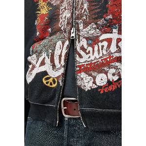 AllSaints суичър с качулка мъжки от памук ROQUE (M027NE)