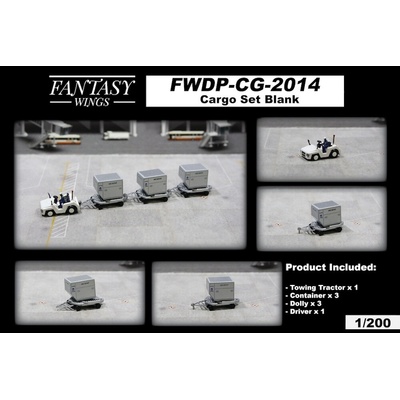 JC Wings Airport Accessories Cargo Set Blank 1:200