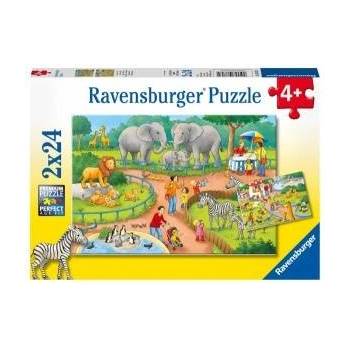 Ravensburger Puzzle 2x24 Day at the Zoo