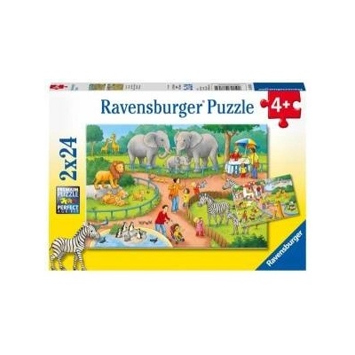 Ravensburger Puzzle 2x24 Day at the Zoo