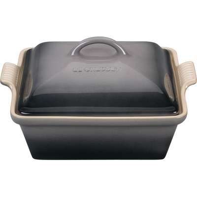 Le Creuset Heritage Форма за печене квадратна с капак, 23 см, сива (71005254440080)