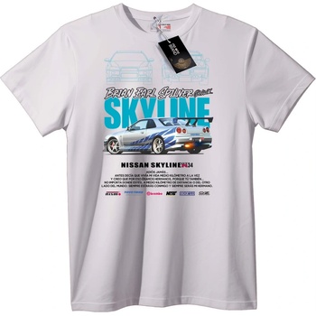 NOONEBRAND Тениска Nissan Skyline R34 - S, White