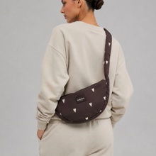 Studio Noos Kabelka Cross Body Mini Puffy Brown Hearts