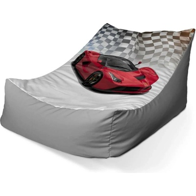 Sablio sedací vak lounge Ferrari Závodní vlajka 80 x 95 x 50 cm