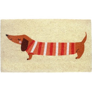 Rex London Изтривалка от кокосови влакна 43x73 cm Sausage Dog - Rex London (30570)
