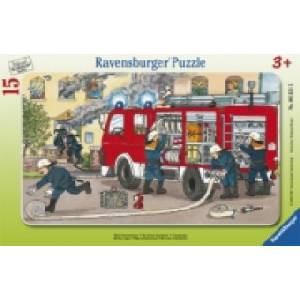 Ravensburger Verlag Ravensburger Kinderpuzzle - 06321 Mein Feuerwehrauto - Rahmenpuzzle für Kinder ab 3 Jahren, mit 15 Teilen