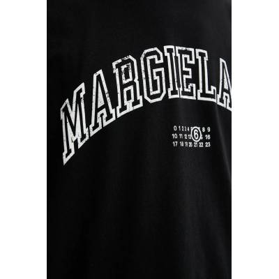 MM6 Maison Margiela Памучна тениска MM6 Maison Margiela в черно с принт SH0GC0046 (SH0GC0046)