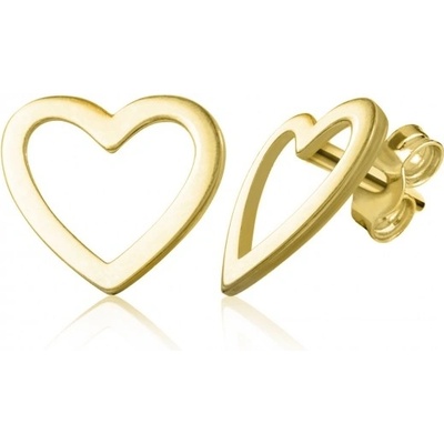 Luxur, Minimalistické náušnice ve tvaru srdce Idol Heart II, žluté zlato, 585-14-3-1810.0Z00.0.00.000.02