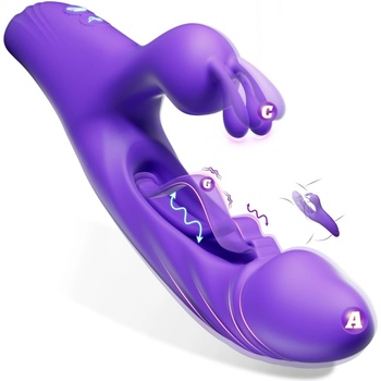 SuperLove Innovative Rubbing Rabbit Vibrator Purple