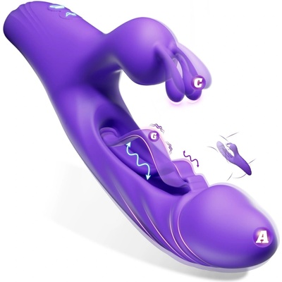 SuperLove Innovative Rubbing Rabbit Vibrator Purple