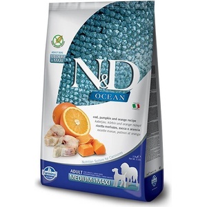 N&D Ocean Adult Medium & Maxi cod, pumpkin & orange 12 kg