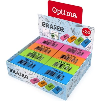 Optima Ластик OPTIMA neon 24 броя 100026 (100026)