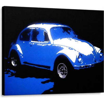 Ručne maľovaný POP Art obraz Volkswagen Beetle - 110x80 cm
