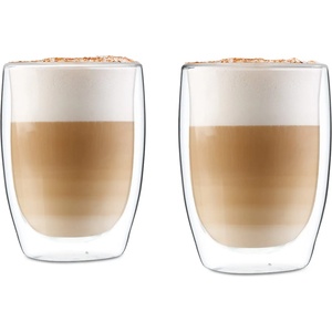 Klarstein Glaswerk Jesolo, термо чаши с двойно стъкло, 350 ml, ръчно изработени, боросиликатни стъкла (-) - klarstein - 68,26 лв