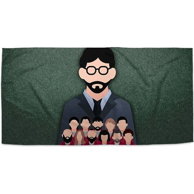 Sablio Uterák Money heist Profesor a jeho tím Zelená 50 x 100 cm