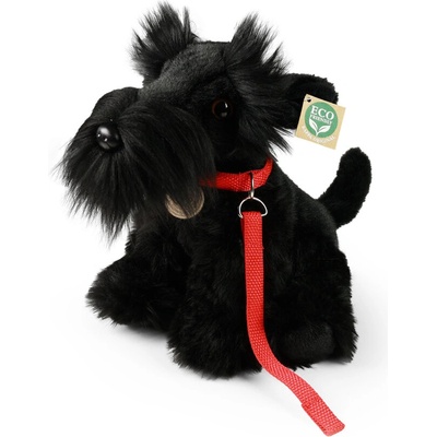 Rappa Плюшен Шнауцер, седящ, с каишка, 30 см (241251)