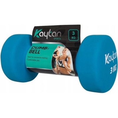 Kaytan potiahnuté/gumované činky 1 x 3 kg