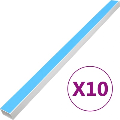 vidaXL Кабелен канал самозалепващ 60x40 мм 10 м PVC (155949)