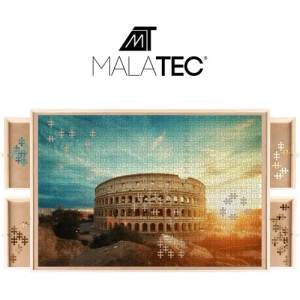 Malatec Дървена дъска за редене на пъзели - маса и органайзер с чекмеджета Malatec 21650 (21650)