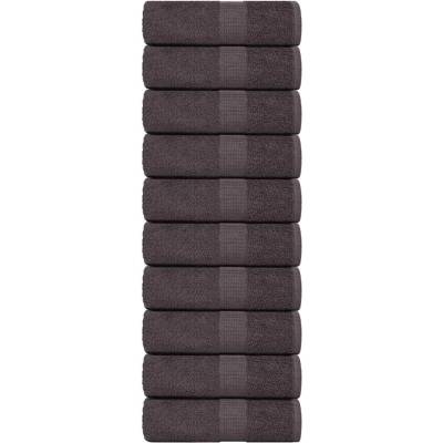 vidaXL Кърпи за гости FROGN 10 бр. Антрацит 30x50 см 360 г/м2 (136679)