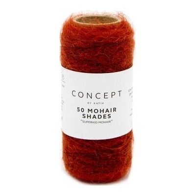 50 MOHAIR SHADES Katia Farby 50 MOHAIR: 49 hrdzavá