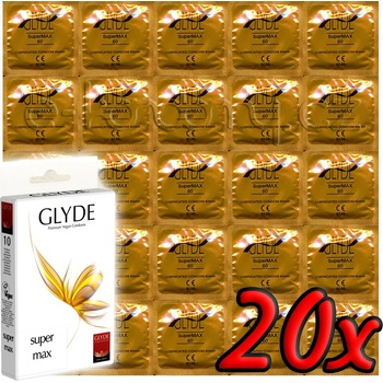 Image 1 of GLYDE Super Max - Premium Vegan Condoms 20 pack